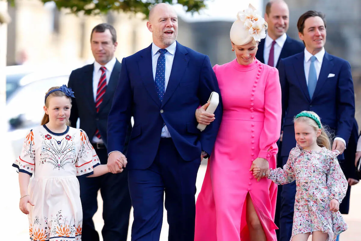 Mike and Zara Tindall, for whom King Charles may change the Balmoral schedule for, with their daughters,