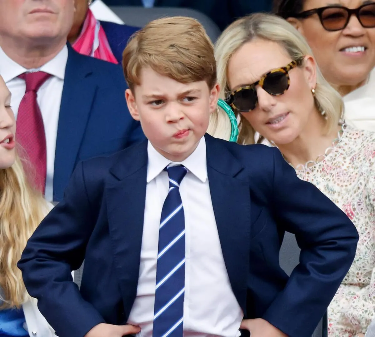 Prince George attends the Platinum Pageant in London