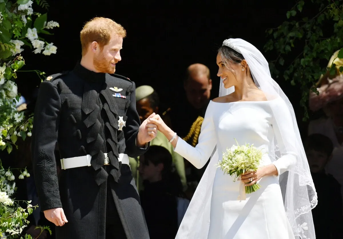 Prince Harry and Meghan Markle on their wedding day in 2018