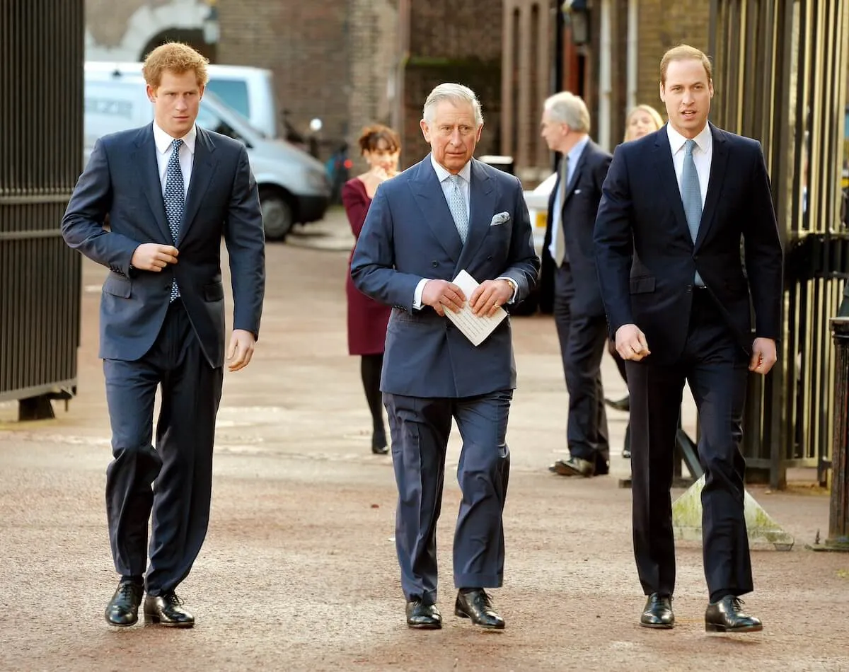 Prince Harry, King Charles, and Prince William