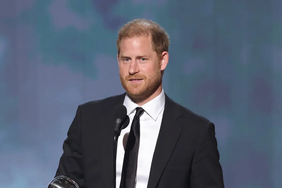 Prince Harry, whose children are the 'perfect way back' to royal life, speaks onstage at the ESPYs