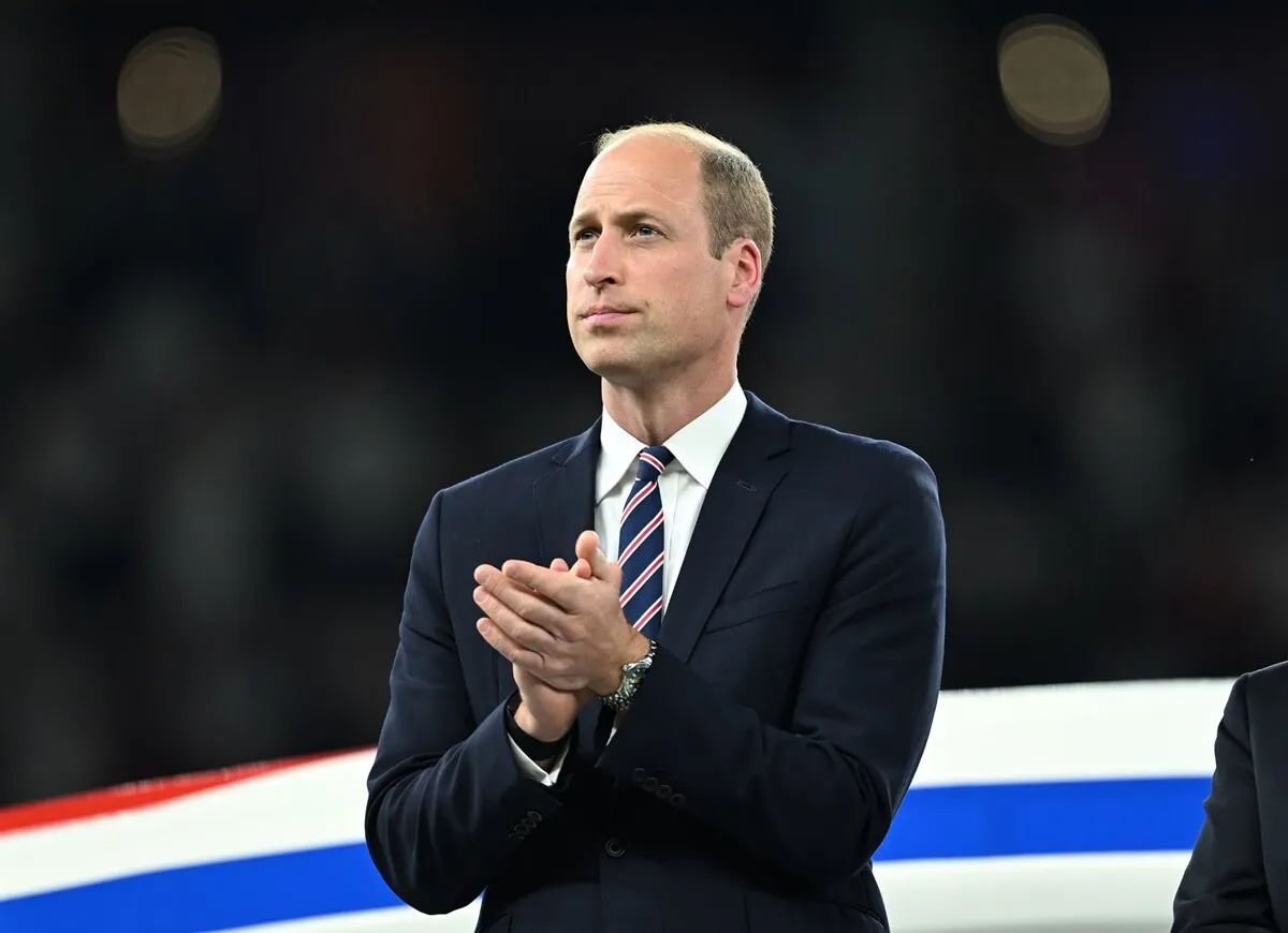 Prince William, President of The FA, applauds after the UEFA EURO 2024 final match between Spain and England