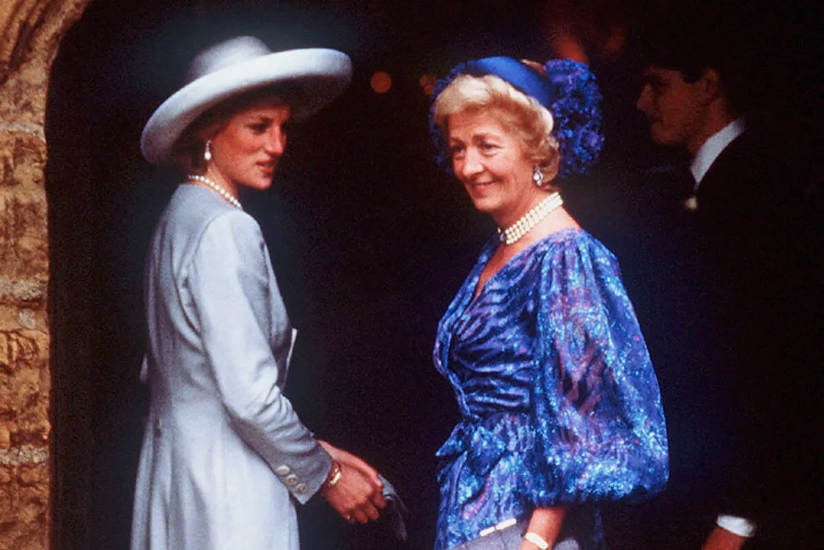 Princess Diana and her mother, who stopped speaking after the royal wedding