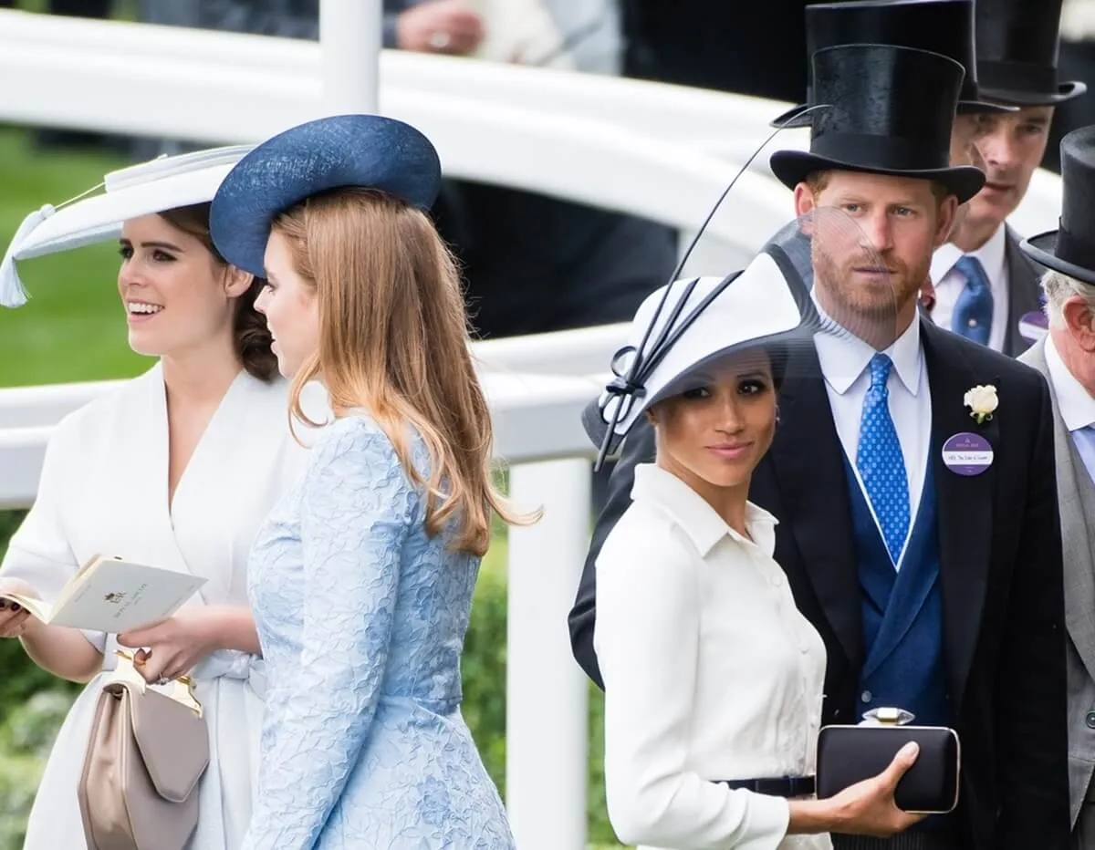 Princess Eugenie, Princess Beatrice, Meghan Markle, and Prince Harry attend Royal Ascot