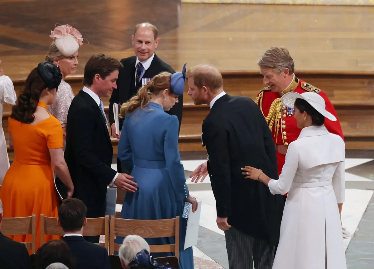 Princess Eugenie, Princess Beatrice, Prince Harry, Meghan Markle and other royal family members attend the National Service of Thanksgiving for Queen Elizabeth II