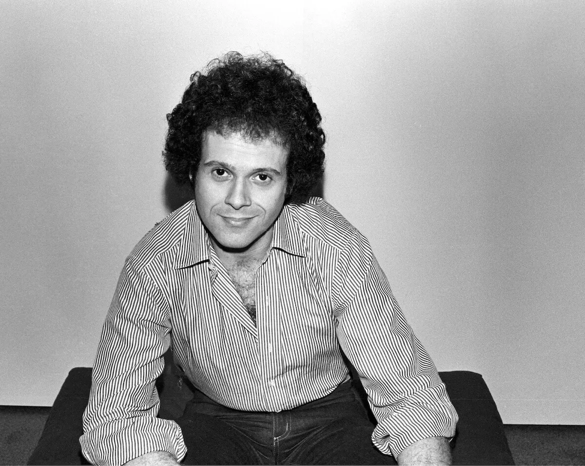 Black and white photo of young Richard Simmons