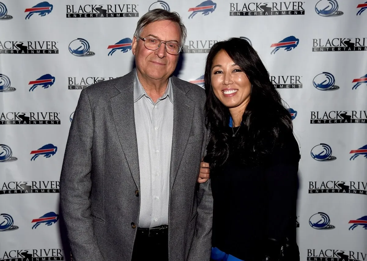 Terry Pegula and Kim Pegula celebrate at event with Black River Entertainment, Pegula Sports & Entertainment, and The Buffalo Bills at Black River Studios