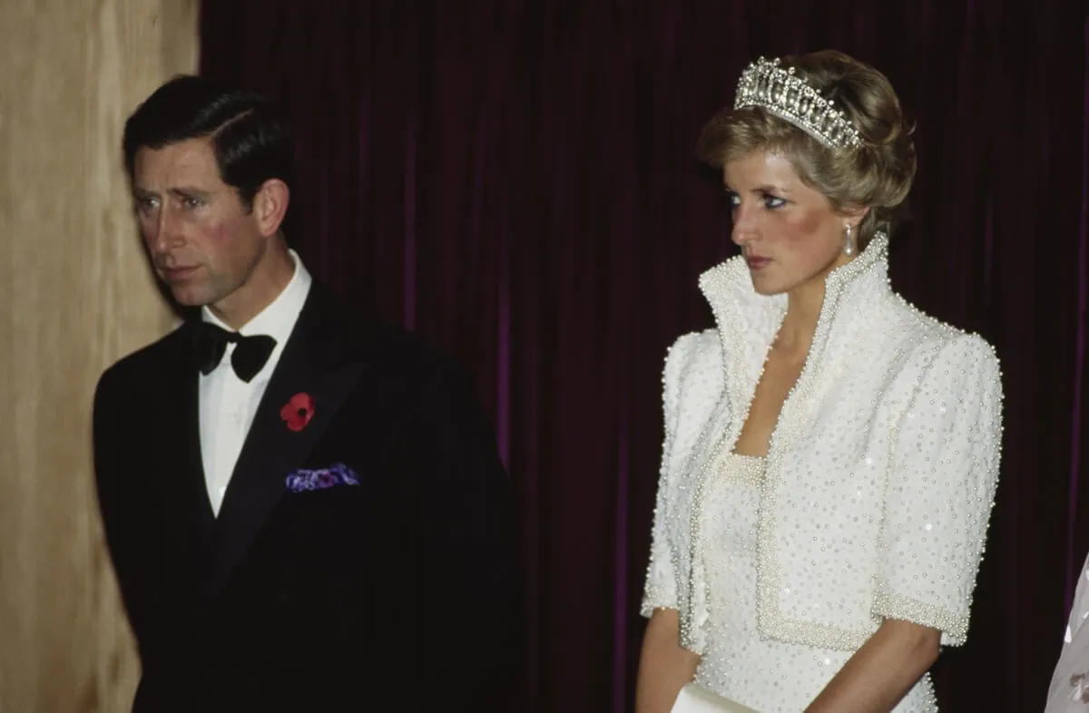 Then-Prince Charles and Princess Diana attend the opening of the Hong Kong Cultural Centre (circa 1990)