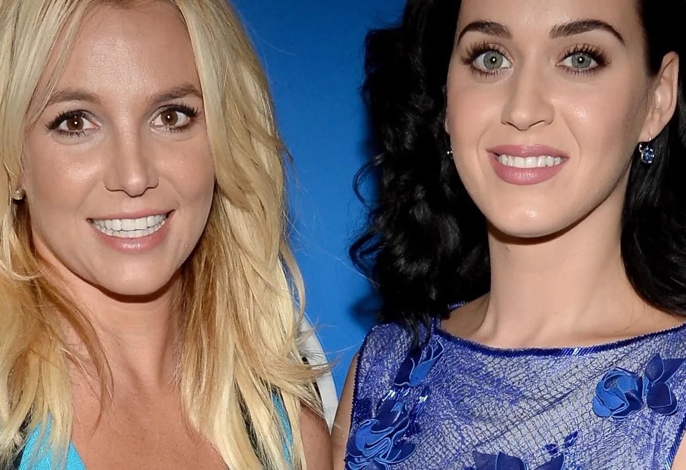 Britney Spears and Katy Perry smiling