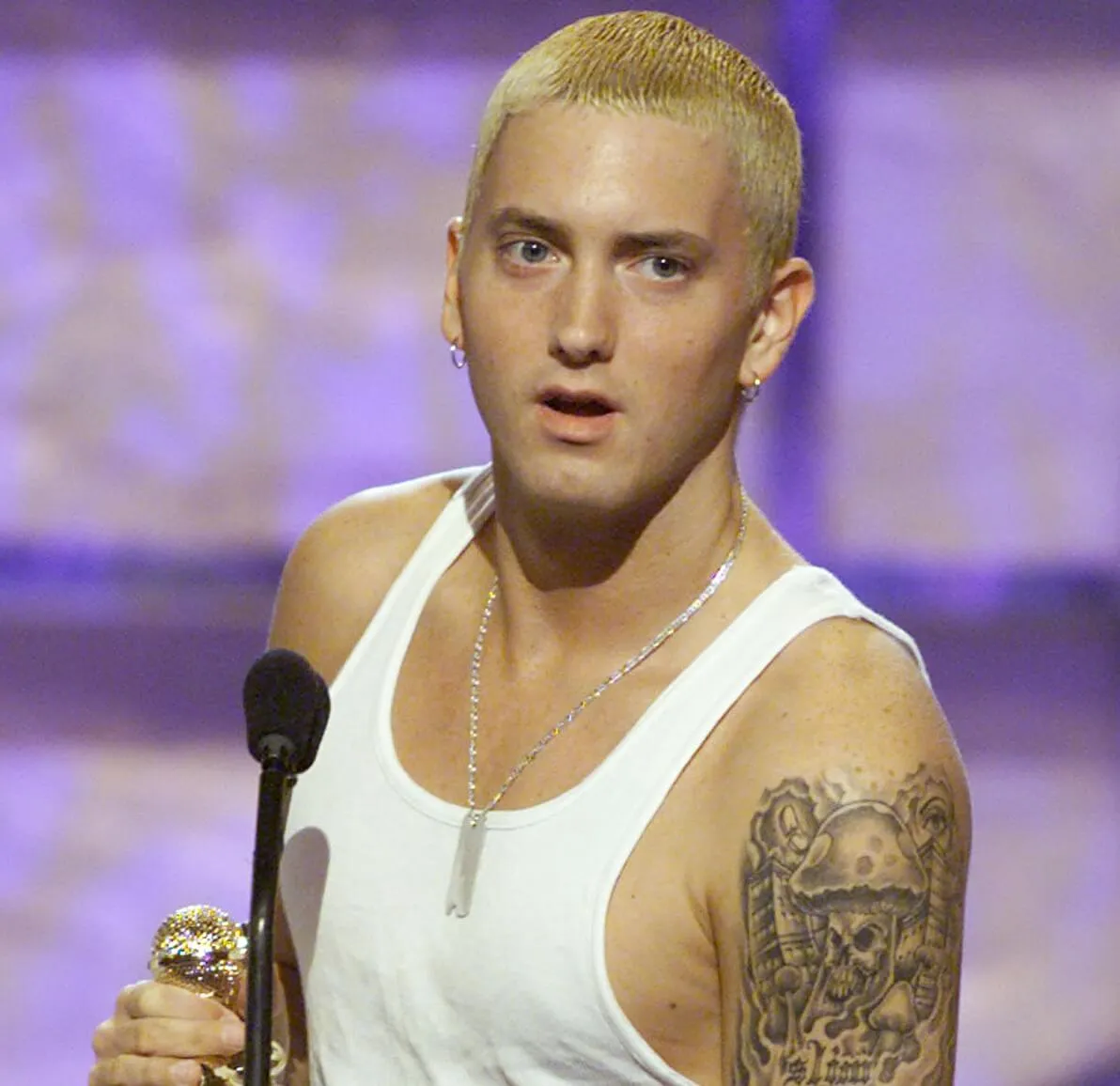 Eminem wearing white