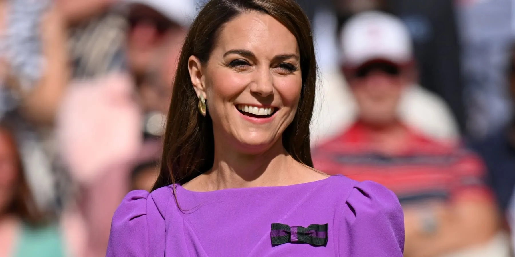 Kate Middleton makes a rare public appearance at Wimbledon.