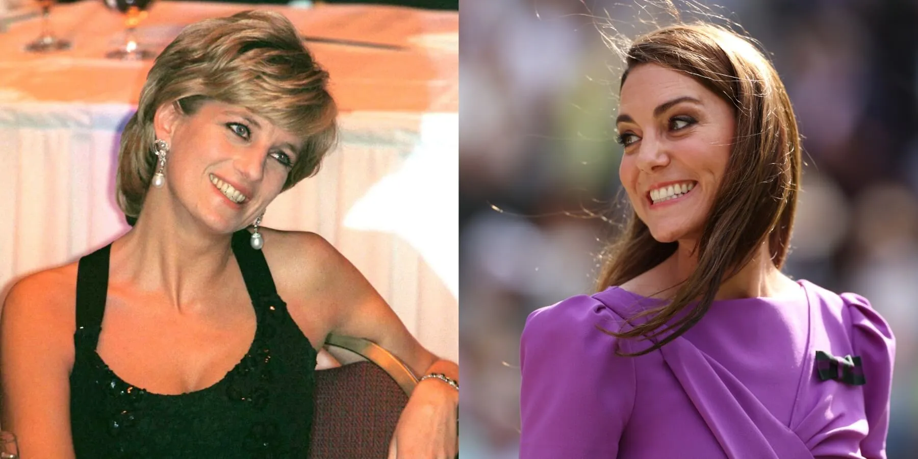 Princess Diana and Kate Middleton in side-by-side photographs