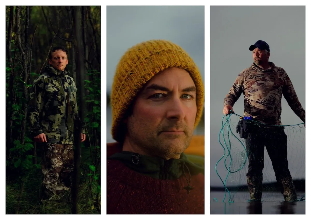 side by side photos of Timber, Dub, and William from 'Alone' Season 11