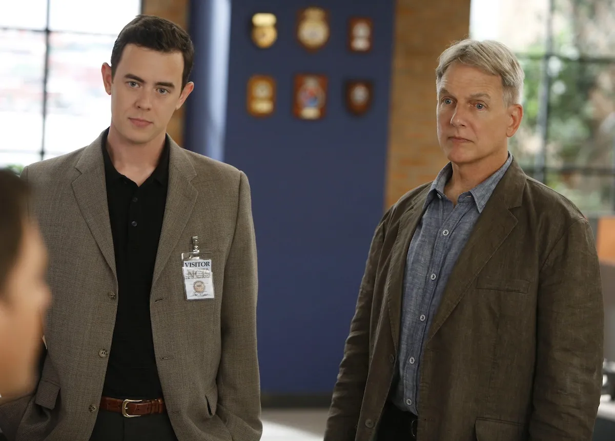 Colin Hanks standing next to Mark Harmon in 'NCIS'