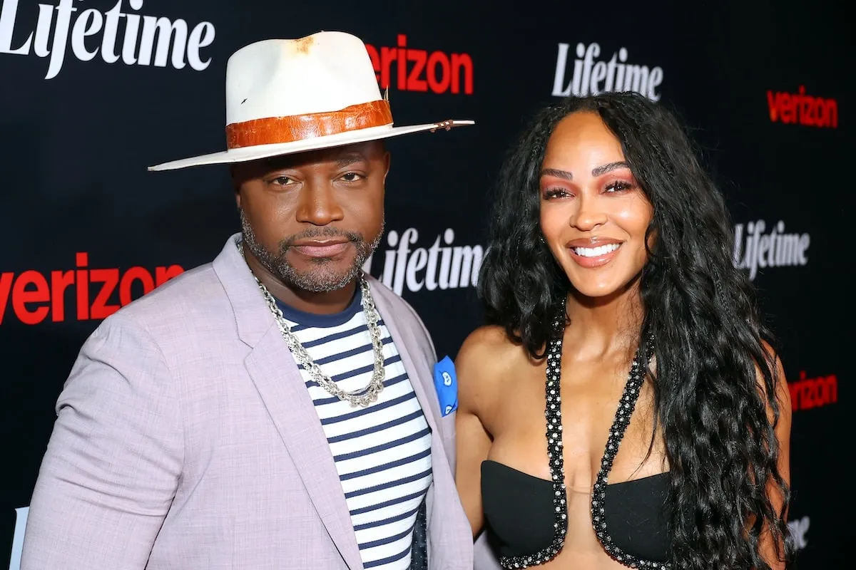 Co-stars Taye Diggs and Meagan Good smile together on the red carpet at the 'Forever' premiere