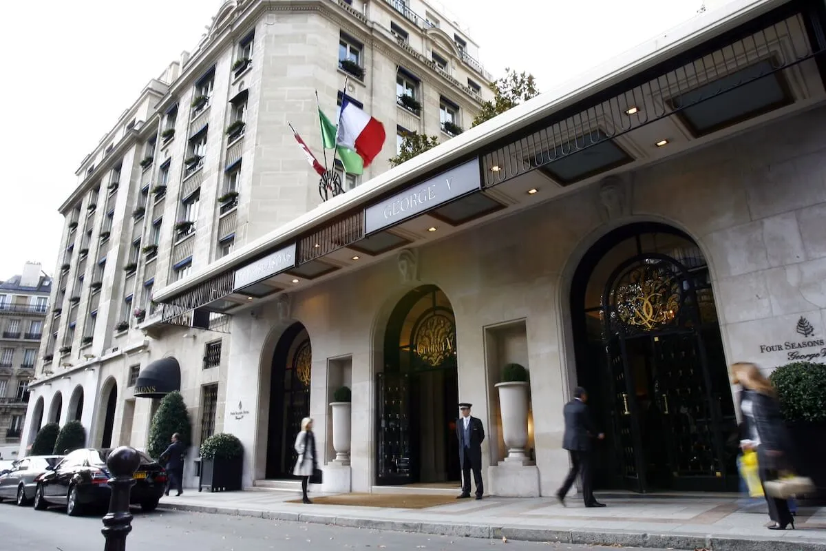 Exterior view of the George V hotel in Paris