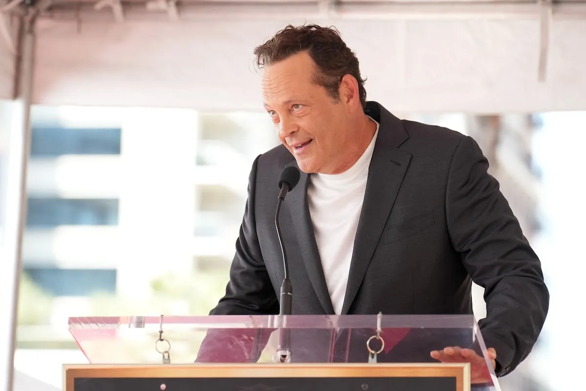 Vince Vaughn speaks during his star ceremony