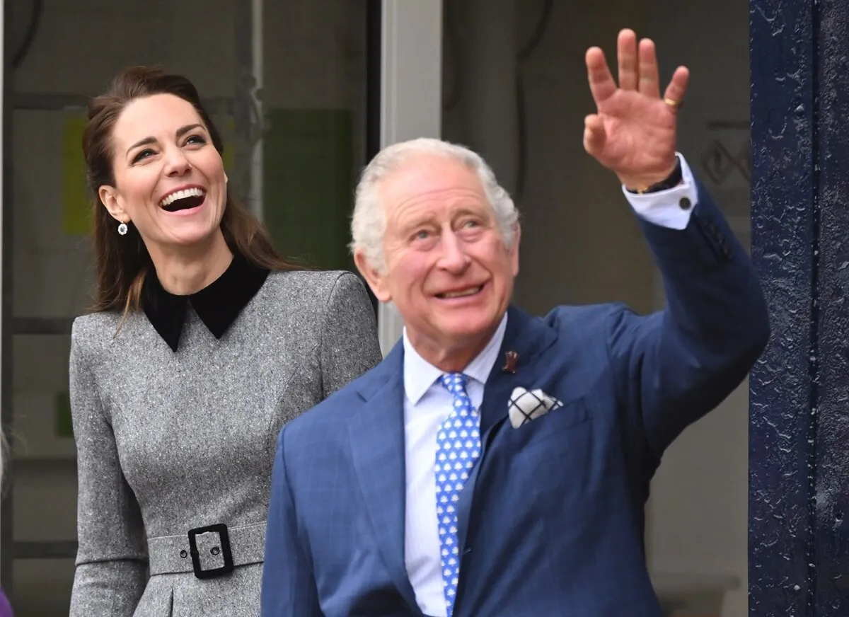 Kate Middleton and King Charles III depart after visiting The Prince's training site for arts and culture in London