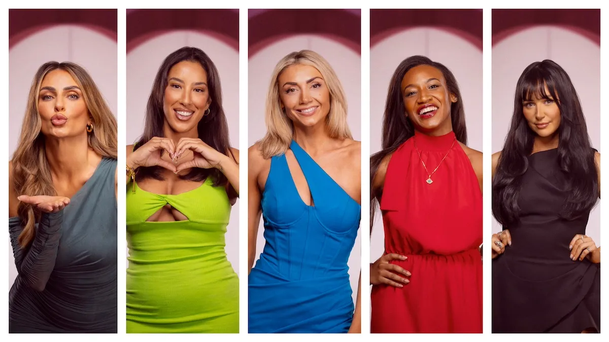 Portraits of five female 'Love Is Blind: UK' cast members