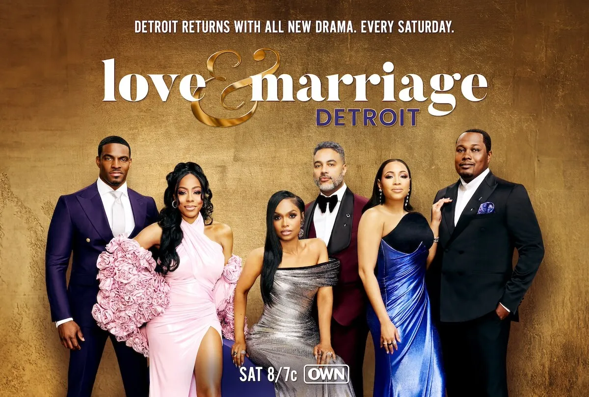 Key art for 'Love & Marriage: Detroit' Season 2 featuring three core couples