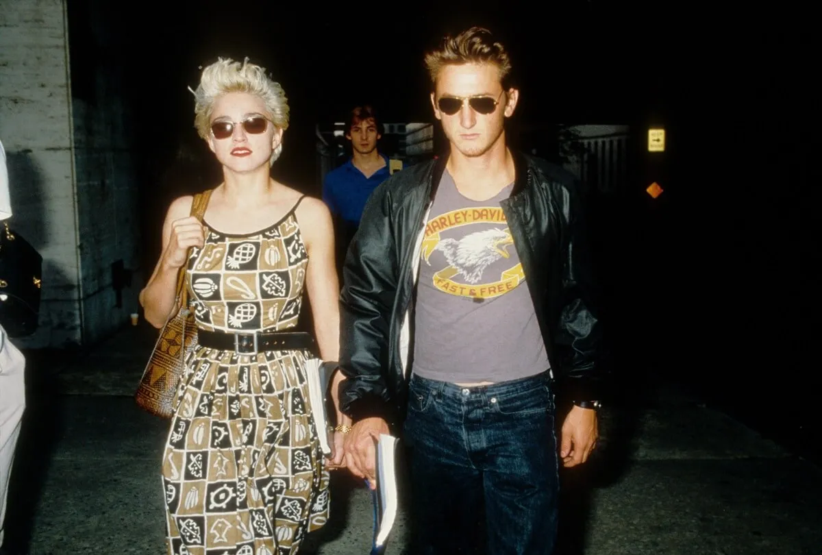 Madonna and Sean Penn leave rehearsals for their play 'Goose and Tom Tom'.