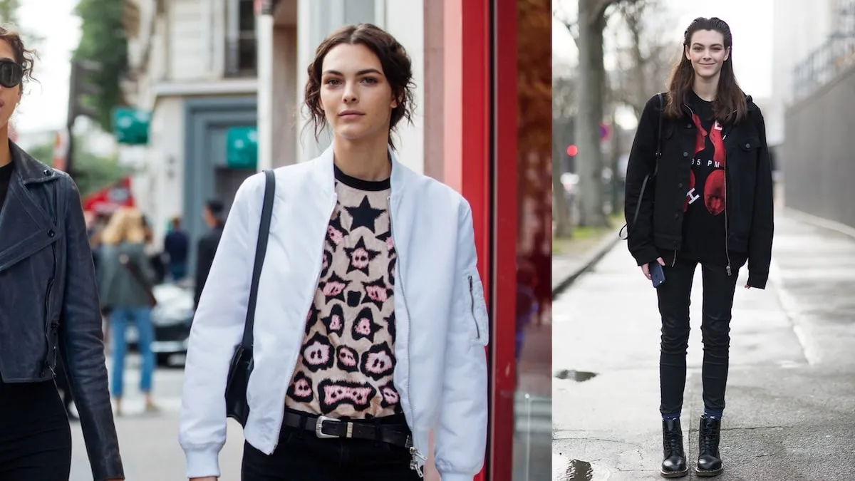 Vittoria Ceretti shows off her street style after completing the 2016 Valentino runway show in Paris