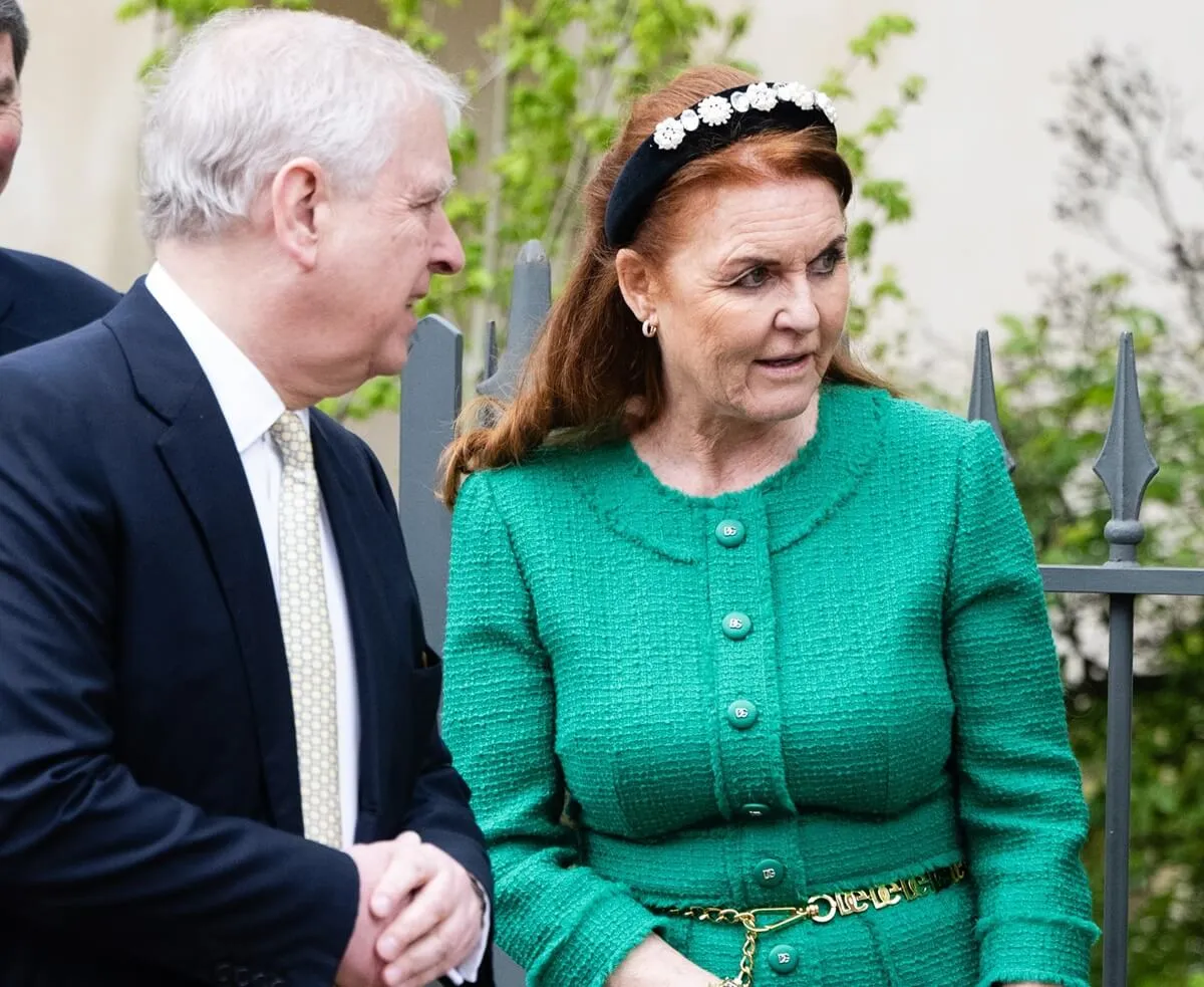 Prince Andrew and Sarah Ferguson attend the Easter Service at Windsor Castle