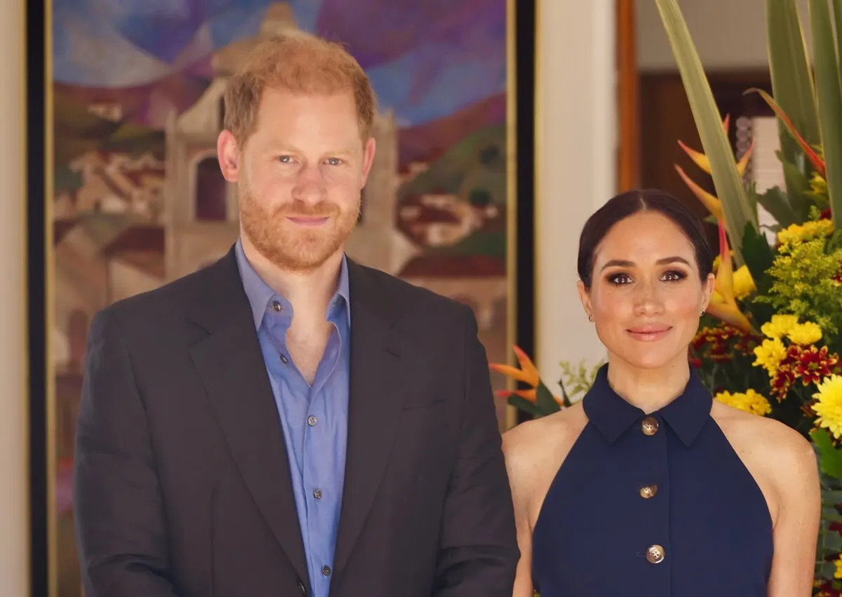 Prince Harry and Meghan Markle are welcomed to Colombia by Vice President Francia Márquez at her official residence in Bogota, Colombia