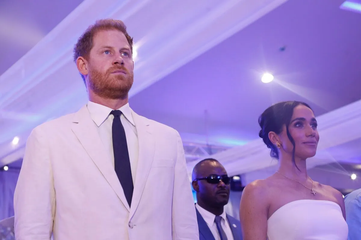 Prince Harry and Meghan Markle attend a reception in Nigeria