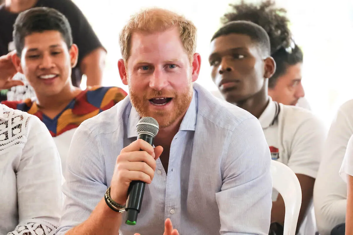 Prince Harry during a trip to Columbia