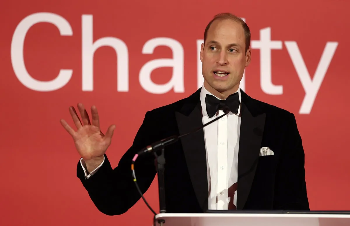 Prince William delivers a speech during the London Air Ambulance Charity Gala Dinner