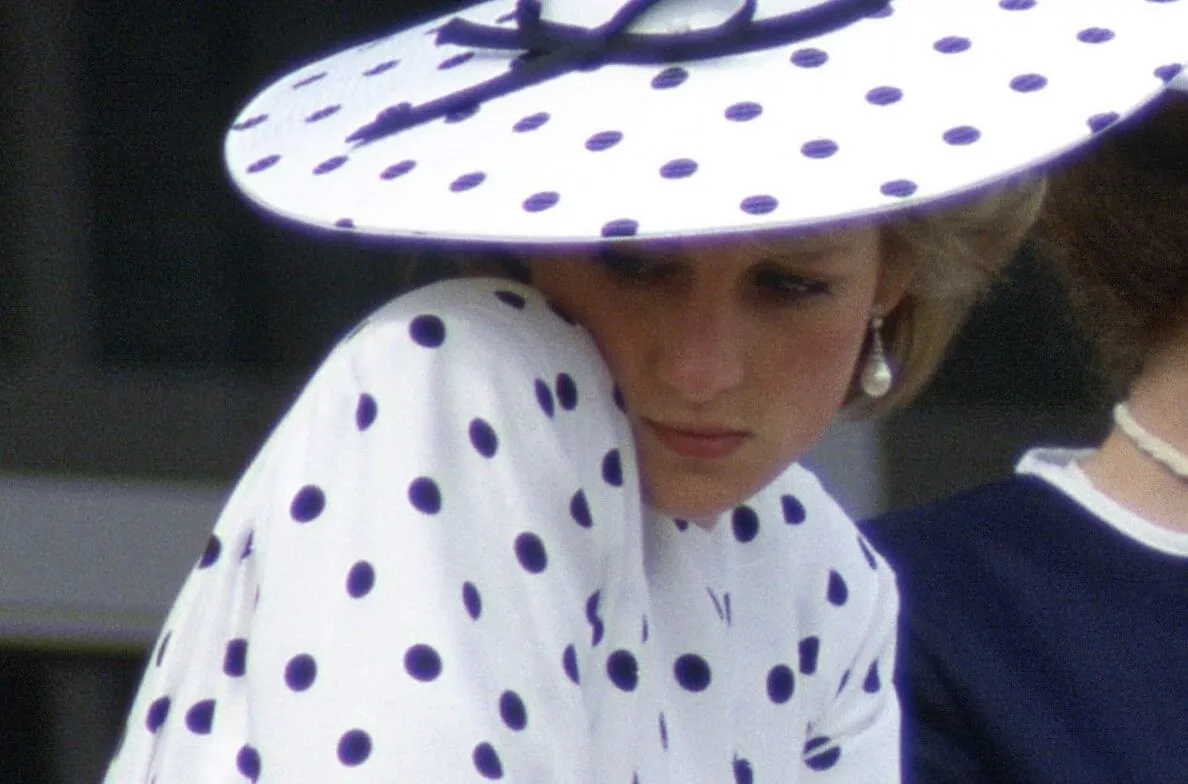 Princess Diana pictured at Royal Ascot (circa 1986)