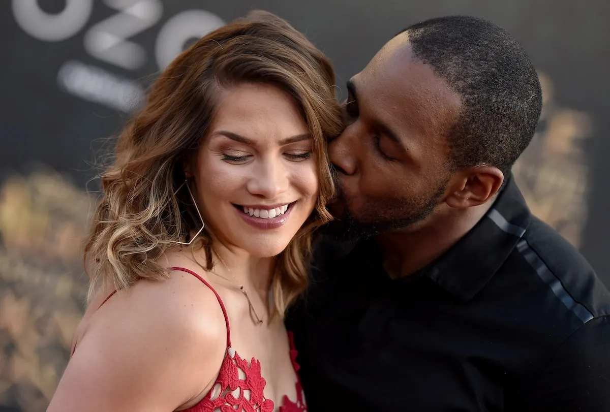 Stephen 'tWitch' Boss kisses Allison Holker on the cheek at a movie premiere in 2016