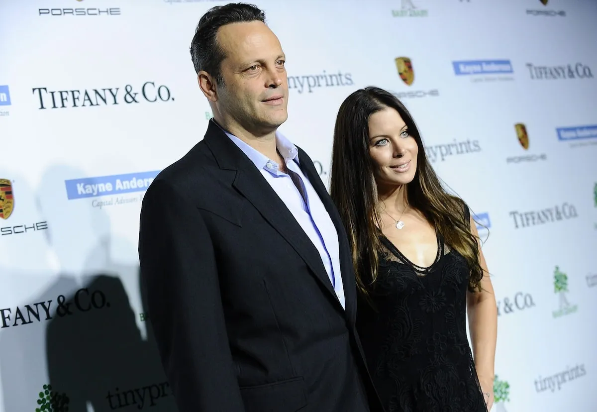 Vince Vaughn and wife Kyla Weber wear black formalwear in 2014