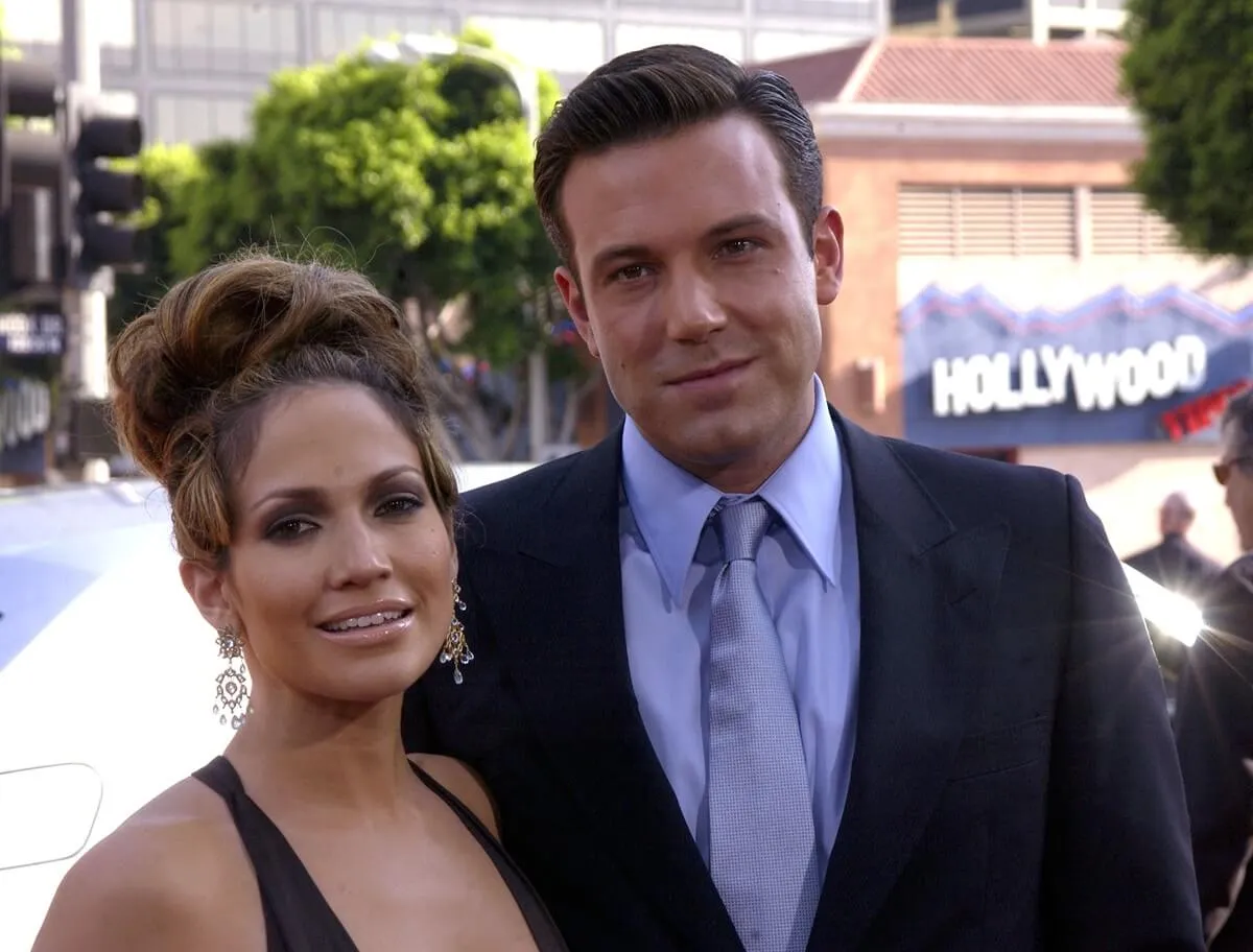 Ben Affleck and Jennifer Lopez at the premiere of 'Gigli'.