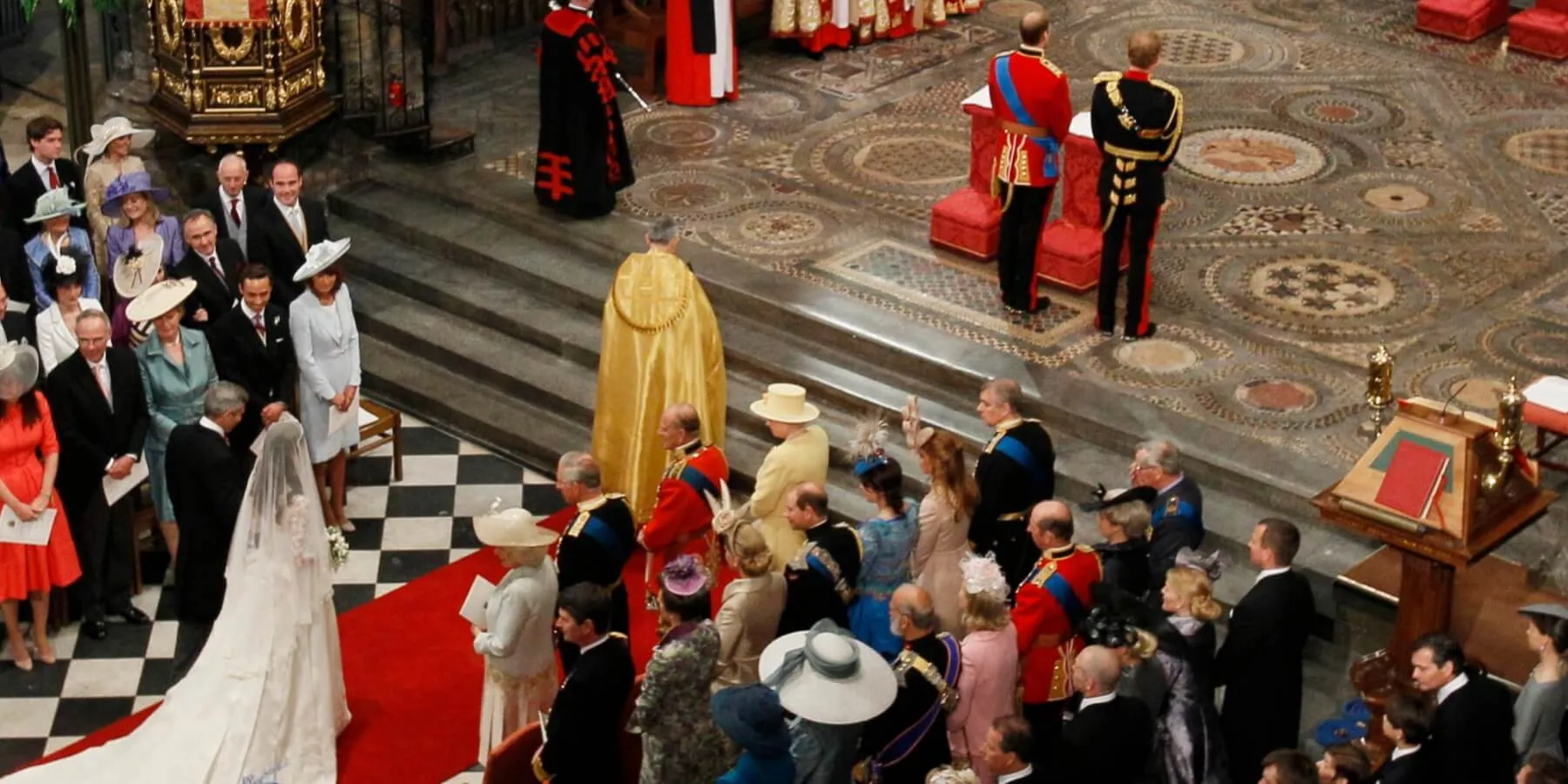 Kate Middleton, Michael Middleton, Prince William and Prince Harry in 2011