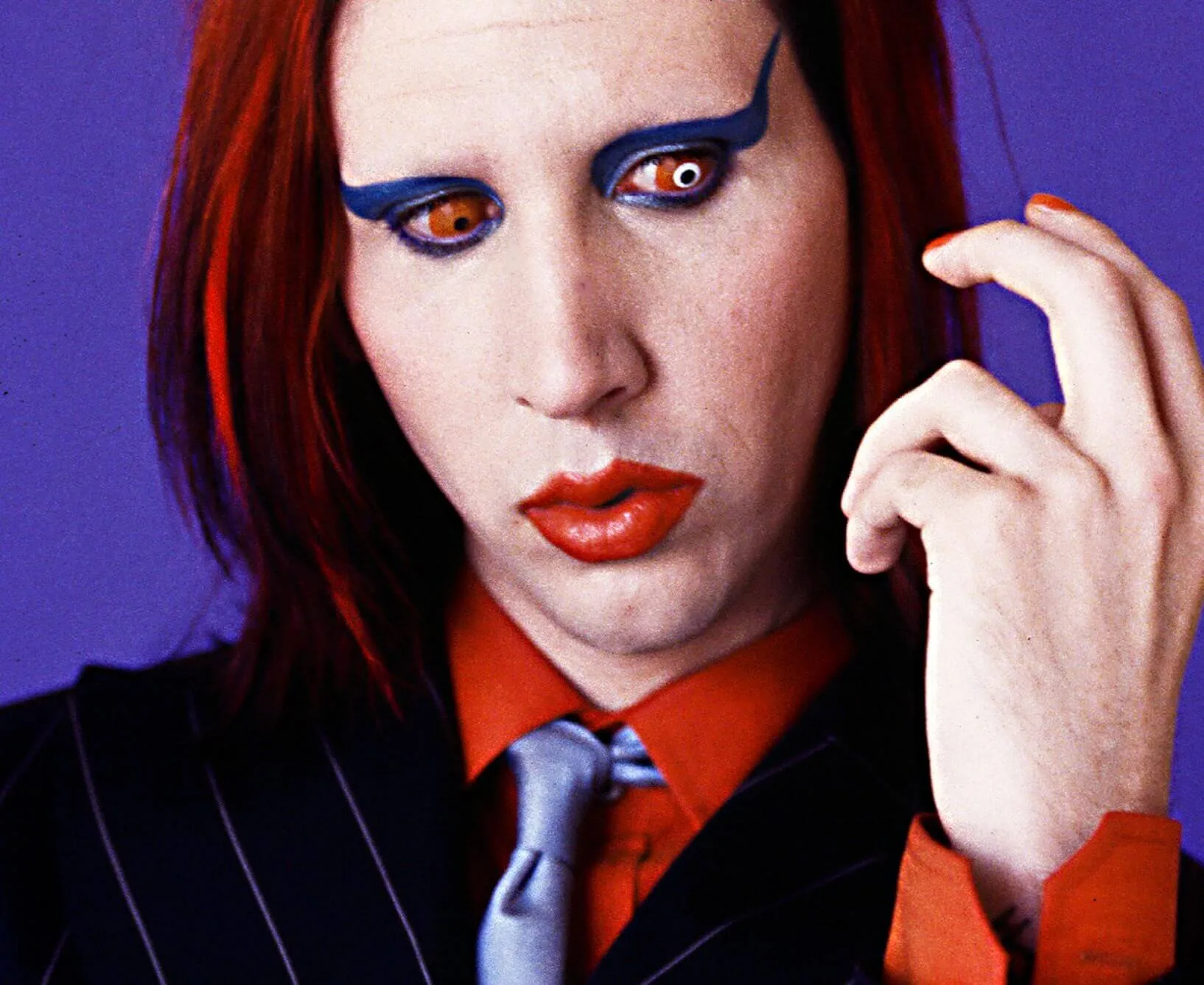 Marilyn Manson in a suit