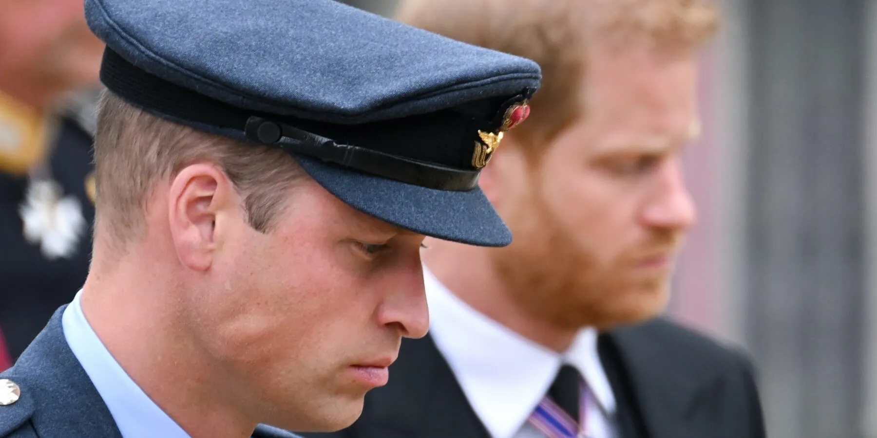 Prince William and Prince Harry photographed at Queen Elizabeth's funeral