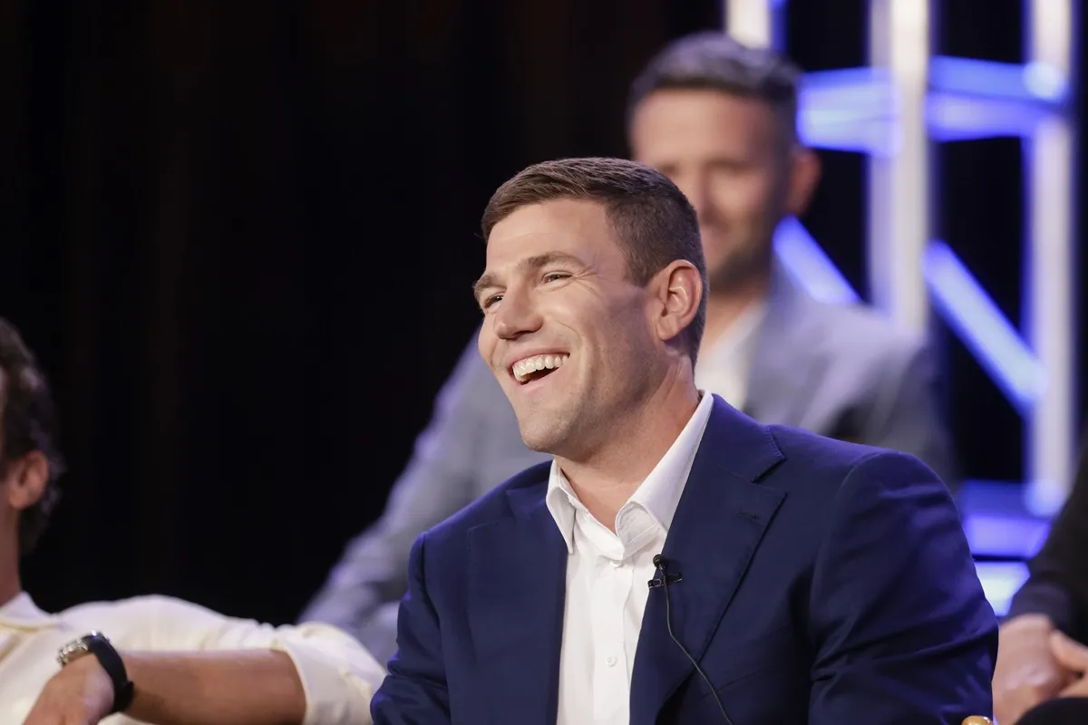 Austin Stowell at the CBS series NCIS: Origins at the TCA SUMMER PRESS TOUR.