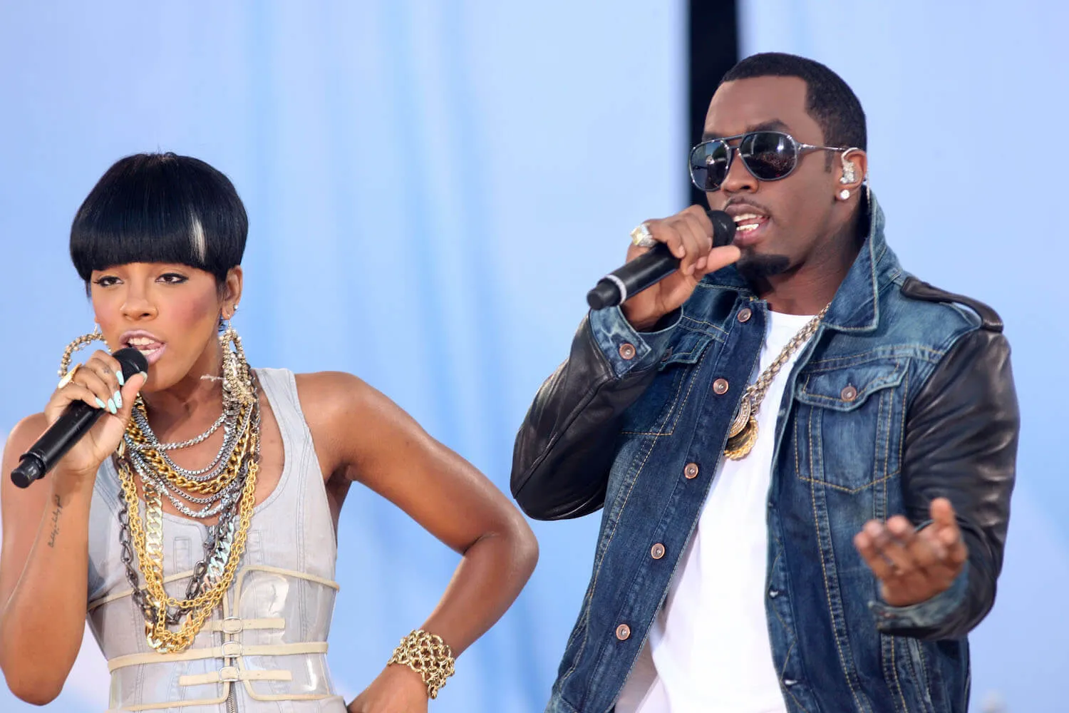 Danity Kane member Dawn Richard and Sean 'P. Diddy' Combs perform next to each other on ABC's 'Good Morning America' in 2010