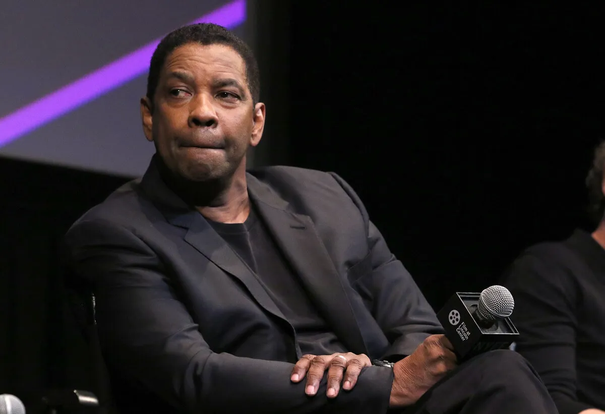 Denzel Washington attending a press conference for the 59th New York Film Festival.