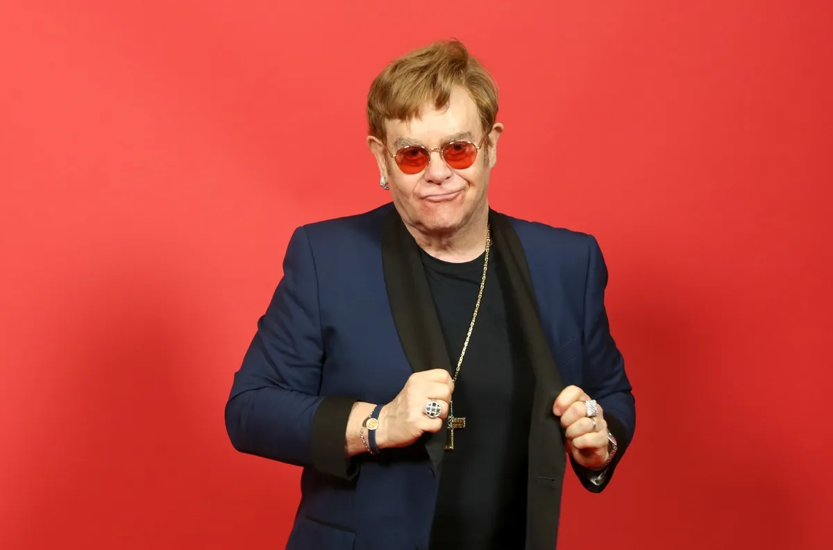 Elton John attends the iHeartRadio Music Awards in Los Angeles