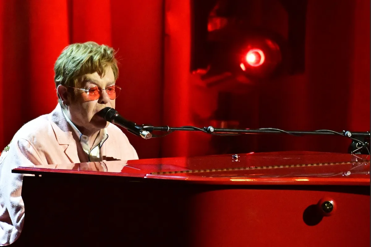 Elton John performs at the 2024 Library of Congress