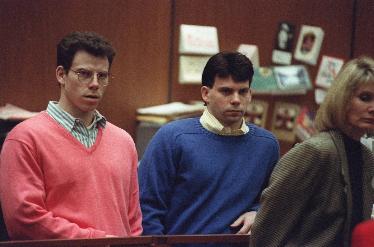 Erik and Lyle Menendez in the courtroom during a pre-trial hearing in 1992