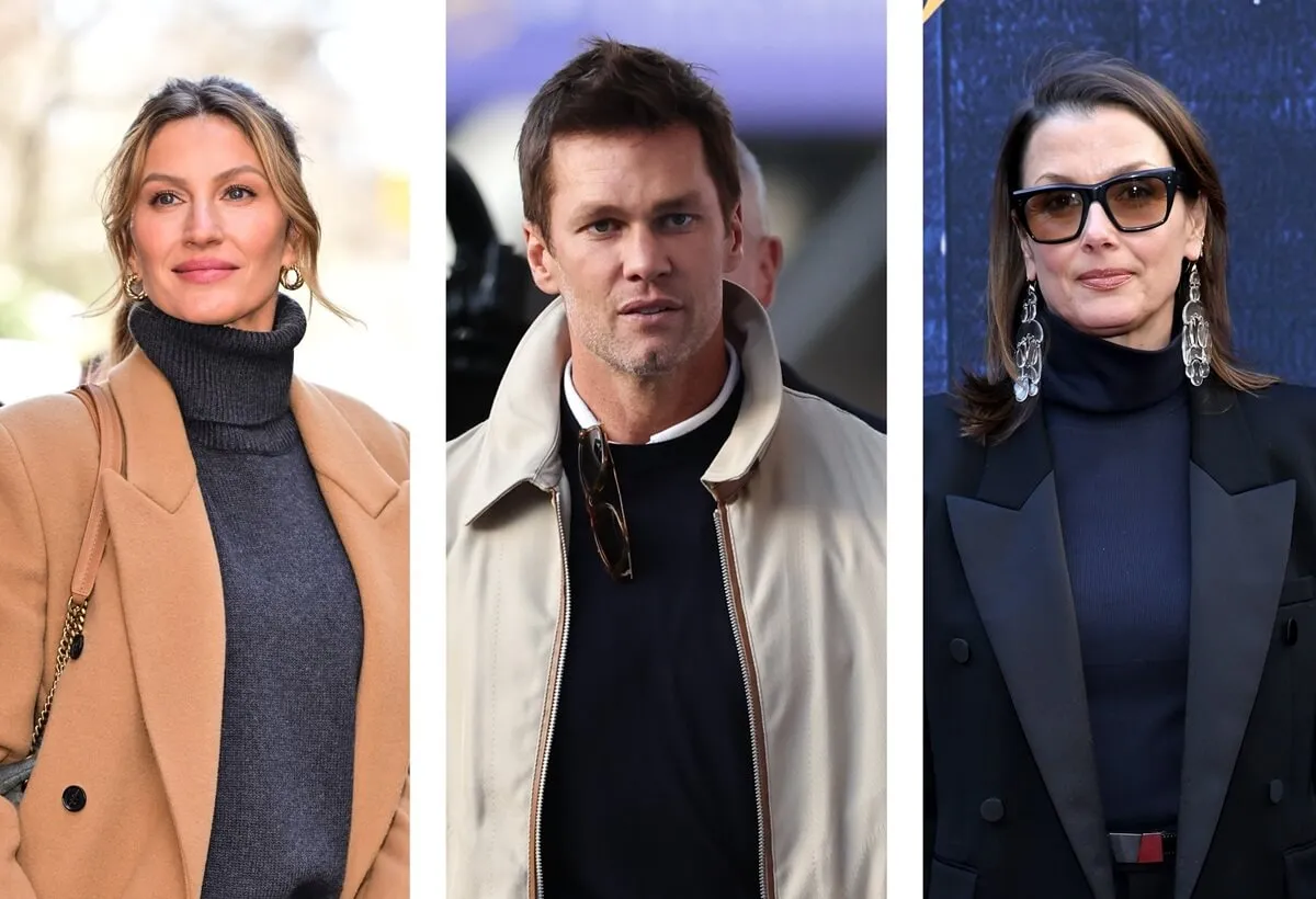 Gisele Bundchen (L), Tom Brady (C), Bridget Moynahan (R)