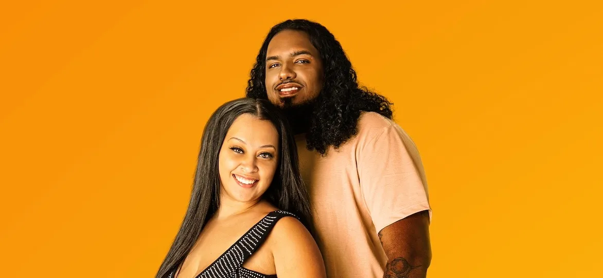 Portrait of Justine and Michael from 'Life After Lockup' on yellow background