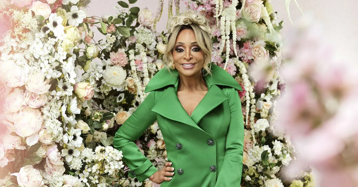 Karen Huger of 'The Real Housewives of Potomac' in a green coat