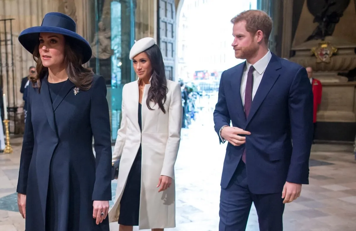 Kate Middleton, Meghan Markle, and Prince Harry attend a Commonwealth Day Service at Westminster Abbey