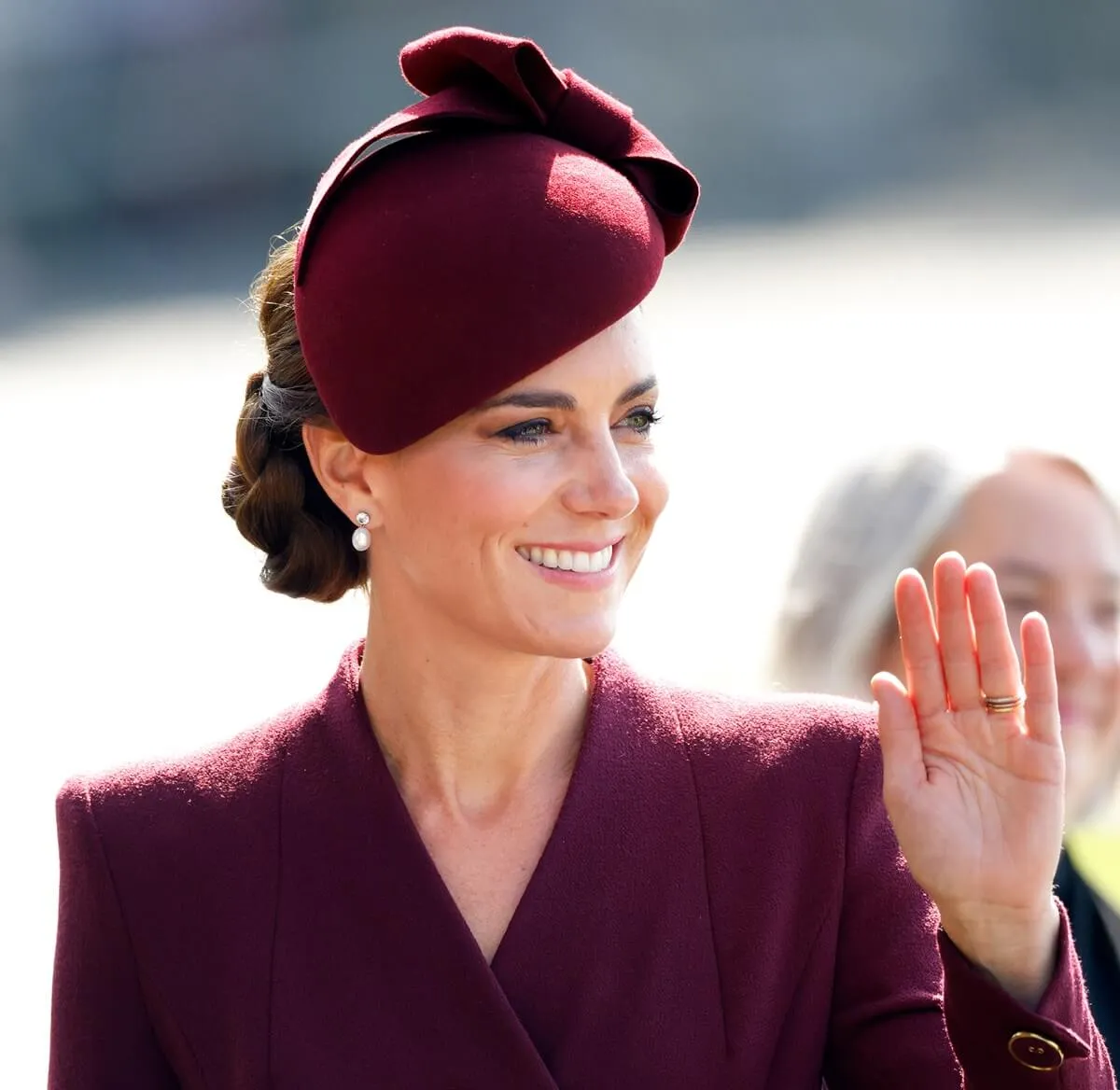 Kate Middleton attends a service to commemorate the life of Queen Elizabeth II at St. Davids Cathedral in Wales