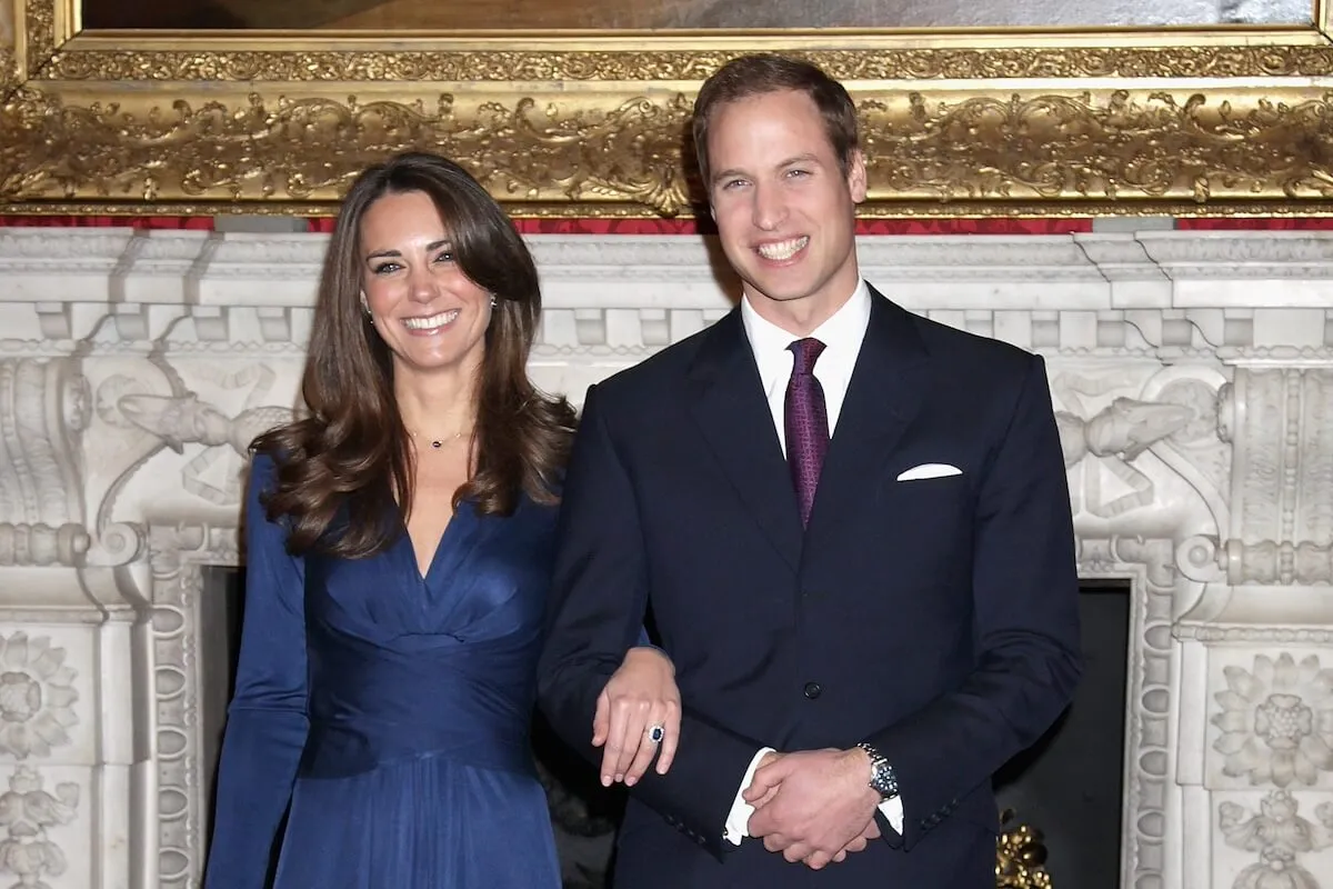 Kate Middleton and Prince William upon announcing their engagement in 2010